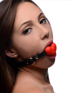 XR Brands Gag Silicone Heart Red